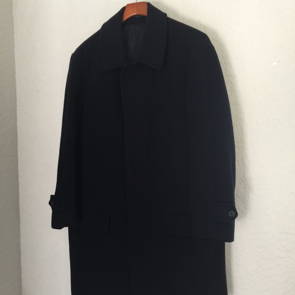 Mens Rialto cashmere & wool black Coat 40R/ It 50R